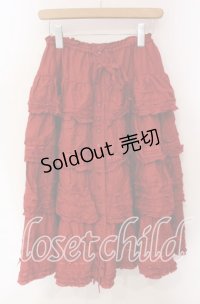 PINK HOUSE / ローンフリルスカート  アカ O-25-10-30-030-LO-SK-OW-OS