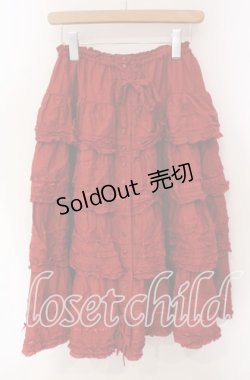 画像1: PINK HOUSE / ローンフリルスカート  アカ O-25-10-30-030-LO-SK-OW-OS
