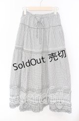 PINK HOUSE / ハートワッペン付きギンガムスカート  クロ O-25-10-30-032-LO-SK-OW-OS