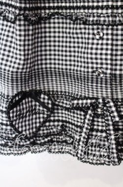 画像2: PINK HOUSE / ハートワッペン付きギンガムスカート  クロ O-25-10-30-032-LO-SK-OW-OS