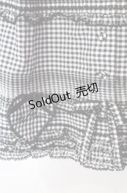 画像2: PINK HOUSE / ハートワッペン付きギンガムスカート  クロ O-25-10-30-032-LO-SK-OW-OS