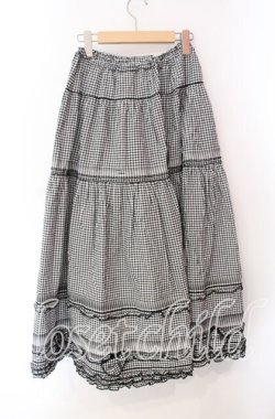 画像3: PINK HOUSE / ハートワッペン付きギンガムスカート  クロ O-25-10-30-032-LO-SK-OW-OS