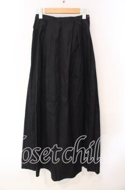 画像1: BPN / フェイクレイヤードティアードロングスカート M ブラック×ホワイト O-25-10-30-034-GO-SK-OW-OS