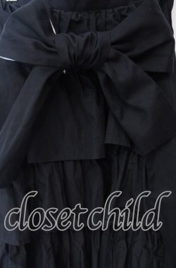 画像3: BPN / フェイクレイヤードティアードロングスカート M ブラック×ホワイト O-25-10-30-034-GO-SK-OW-OS