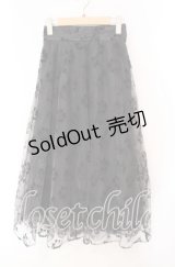 axes femme / フロッキーチュールスカート  クロ O-25-10-30-036-AX-SK-IG-ZT127