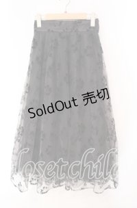 axes femme / フロッキーチュールスカート  クロ O-25-10-30-036-AX-SK-IG-ZT127