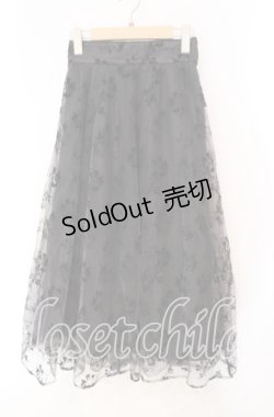 画像1: axes femme / フロッキーチュールスカート  クロ O-25-10-30-036-AX-SK-IG-ZT127