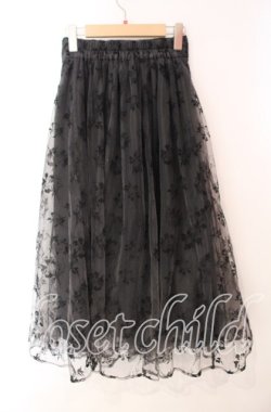 画像3: axes femme / フロッキーチュールスカート  クロ O-25-10-30-036-AX-SK-IG-OS