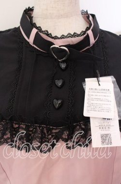 画像2: DearMyLove / ハートチョーカーヨークセットアップ 3L ピンク×クロ O-25-10-30-004-EL-OP-OW-OS