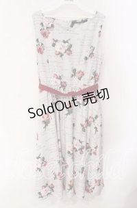 an another angelus / ローズ総柄ジャンパースカート F グレー O-25-10-30-039-CA-OP-OW-ZT1113X