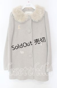 Franche Lippee / うさぎ刺繍コート M ベージュ O-25-10-30-041-LO-CO-OW-OS