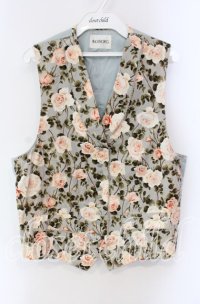 INGEBORG / エミリーローズ柄ベスト  ミントグリーン O-25-10-30-042-LO-TO-OW-ZT446
