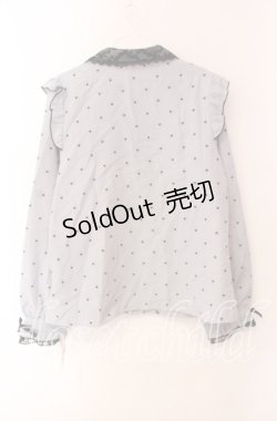 画像3: DearMyLove / レース重ねハートドットフリルブラウス 3L ブルーグレー O-25-10-30-045-EL-BL-OW-OS