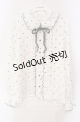 DearMyLove / 丸襟フリルボウタイセットブラウス 3L シロ×クロ O-25-10-30-046-EL-BL-OW-OS