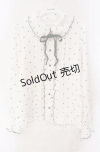 DearMyLove / 丸襟フリルボウタイセットブラウス 3L シロ×クロ O-25-10-30-046-EL-BL-OW-OS