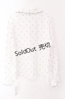 画像3: DearMyLove / 丸襟フリルボウタイセットブラウス 3L シロ×クロ O-25-10-30-046-EL-BL-OW-OS