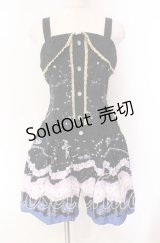 ALICE and the PIRATES / 星をめぐる銀河の旅サロペットパンツ  クロ×アオ O-25-10-30-005-PA-OP-OW-OS