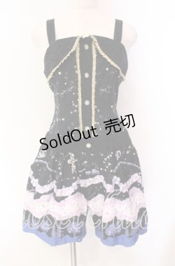 画像1: ALICE and the PIRATES / 星をめぐる銀河の旅サロペットパンツ  クロ×アオ O-25-10-30-005-PA-OP-OW-OS