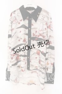 ALICE and the PIRATES / Therapy〜君と僕を繋ぐ包帯〜柄シャツ  エンジ O-25-10-30-048-PA-BL-OW-OS