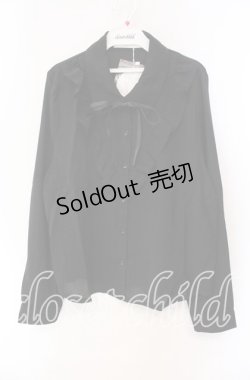 画像1: Dear My Love Rose / フリルシャツブラウス LL クロ O-25-10-30-054-LO-BL-OW-OS