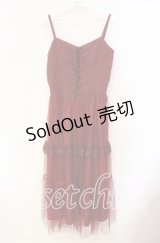 axes femme / コルセット風編上ジャンスカ  アカ O-25-10-30-055-AX-OP-IG-OS