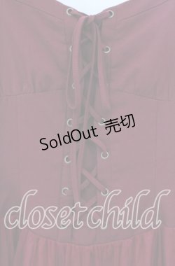 画像2: axes femme / コルセット風編上ジャンスカ  アカ O-25-10-30-055-AX-OP-IG-OS