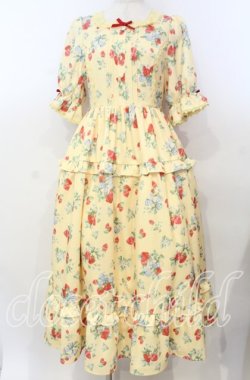 画像1: axes femme kawaii / クラシックベリーワンピース M イエロー O-25-10-30-1004-AX-OP-OW-OS