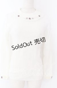 axes femme / バラボトルネックニット F シロ O-25-10-30-1042-AX-TO-OW-OS