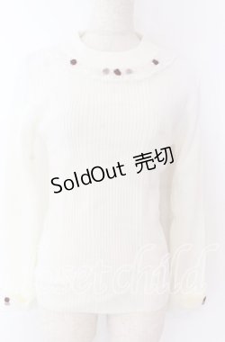 画像1: axes femme / バラボトルネックニット F シロ O-25-10-30-1042-AX-TO-OW-OS