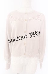 axes femme / フラワーガーデン刺繍カーディガン F ピンク O-25-10-30-1043-AX-TO-OW-OS