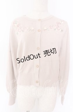 画像1: axes femme / フラワーガーデン刺繍カーディガン F ピンク O-25-10-30-1043-AX-TO-OW-OS