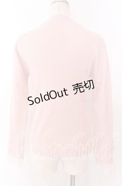 画像2: 【SALE】axes femme / 連ボタン袖レースニットプルオーバー F ピンク O-25-10-30-1044-AX-TO-OW-ZT160