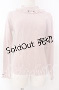 axes femme / バラボトルネックリブプルオーバー F ピンク O-25-10-30-1045-AX-TO-OW-OS