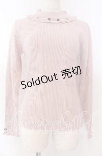 axes femme / バラボトルネックリブプルオーバー F ピンク O-25-10-30-1045-AX-TO-OW-OS