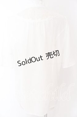 画像3: 【SALE】axes femme / シアーレースヨークブラウス L シロ O-25-10-30-1046-AX-BL-OW-ZT054