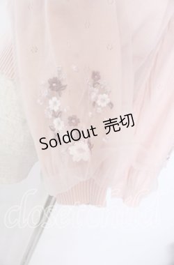画像3: axes femme / サクラ刺繍チュール袖カーディガン F ピンク O-25-10-30-1047-AX-TO-OW-OS