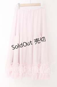 axes femme kawaii / ミディフリルペチスカート M ピンク O-25-10-30-1049-AX-SK-OW-OS