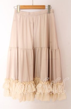 画像2: axes femme kawaii / ミディフリルペチスカート M ベージュ O-25-10-30-1051-AX-SK-OW-OS