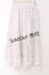 axes femme / サクラ柄フレアスカート F ピンク O-25-10-30-1052-AX-SK-OW-OS