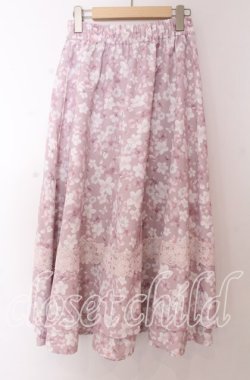 画像3: axes femme / サクラ柄フレアスカート F ピンク O-25-10-30-1052-AX-SK-OW-OS