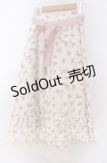 axes femme / ミニチュアローズ柄スカート F クリーム O-25-10-30-1053-AX-SK-OW-OS