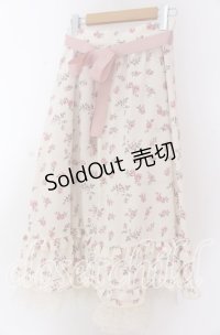 axes femme / ミニチュアローズ柄スカート F クリーム O-25-10-30-1053-AX-SK-OW-OS