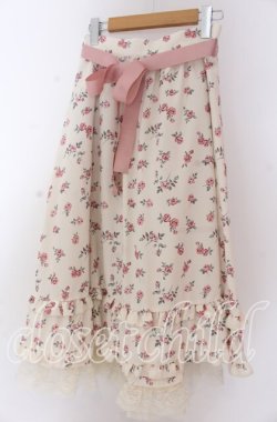 画像1: axes femme / ミニチュアローズ柄スカート F クリーム O-25-10-30-1053-AX-SK-OW-OS