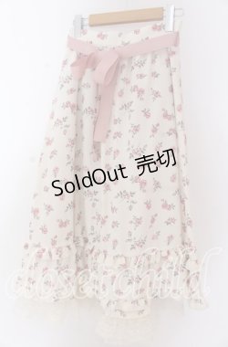画像1: axes femme / ミニチュアローズ柄スカート F クリーム O-25-10-30-1053-AX-SK-OW-OS