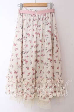 画像2: axes femme / ミニチュアローズ柄スカート F クリーム O-25-10-30-1053-AX-SK-OW-OS