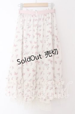 画像2: axes femme / ミニチュアローズ柄スカート F クリーム O-25-10-30-1053-AX-SK-OW-OS