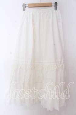 画像1: axes femme / コットンフレアロングスカート F シロ O-25-10-30-1054-AX-SK-OW-OS