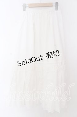 画像1: axes femme / コットンフレアロングスカート F シロ O-25-10-30-1054-AX-SK-OW-OS