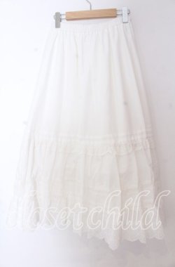 画像3: axes femme / コットンフレアロングスカート F シロ O-25-10-30-1054-AX-SK-OW-OS