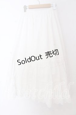 画像3: axes femme / コットンフレアロングスカート F シロ O-25-10-30-1054-AX-SK-OW-OS